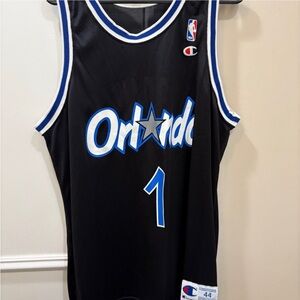 Champion Black Orlando Jersey with Blue Accents